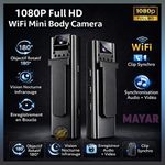 product_image_name-Generic-Mini Caméra Corporelle WiFi 1080P Full HD avec Vision Nocturne Infrarouge et Objectif Rotatif 180° – Enregistrement Audio & Vidéo Portable-1