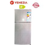product_image_name-Venezia-Mini réfrigérateur Double Porte Mini Bar 100L A+ - Silver - Économie d'énergie-1