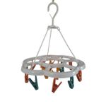 product_image_name-Generic-Cintres en plastique ronds à 360 degrés (18 clips) pour plusieurs cintres en plastique, peu encombrants, pour voyage, rotatifs, pour suspendre des sous-vêtements, des chaussettes, du linge-4