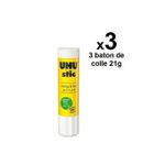 UHU Lot de 3 Bâtons de colle Stic – 21 g
