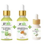 LY BIO PACK HUILE ALOE VERA 50ml - PIPETTE + HUILE AMANDE DOUCE 50ML - PIPETTE + HUILE ESSENTIEL THYM 10ML
