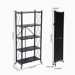 product_image_name-Generic-Étagère de Cuisine Pliante à 5 Niveaux avec Roulettes – Rangement Gain de Place Multifonction-7