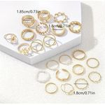 Generic 22 Bagues Minimalistes Dorées - image 2