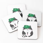 product_image_name-Generic-4 Dessous de Verre Joueur de football Gros chat sous tasse unique -1