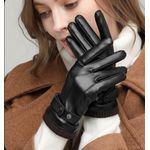product_image_name-Generic-Gants d’hiver tactiles en cuir noir – Unisexe – Protection thermique pour moto et cyclisme-1