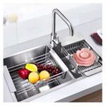 product_image_name-Generic-Égouttoir à Vaisselle en Acier Inoxydable à Poser sur Évier – Support Réglable Multifonction pour Séchage de Vaisselle, Fruits et Légumes-2