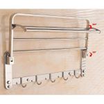 product_image_name-Generic-رف حمام 2 في 1 قابل للطي بطبقة فولاذ المقاوم للصدأ – فضي-1