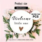 product_image_name-Generic-60pcs Autocollants Ronds "Bienvenue Petit(e) Monstre" à Thème Bébé avec Texte et Cœur, Idéal pour Cartes de Bébé, Boîtes Cadeaux, Enveloppes & Plus – Une Chaleureuse Accueil-3