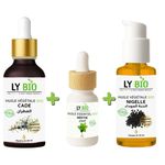 LY BIO PACK HUILE CADE 50ML - PIPETTE + HUILE ESSENTIEL MENTHE 10ML + HUILE NIGELLE 50ML - POMPE