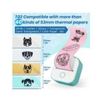 product_image_name-Generic-Machine de fabrication d'autocollants Memoqueen Mini Sticker Printer T02, imprimante photo thermique de poche pour photos, journaux, mémo, notes d'étude, plans de travail, imprimante de reçus sans fil, vert-2