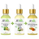 LY BIO PACK HUILE AVOCAT 50ml - PIPETTE + HUILE CAMPHREE 50ML - PIPETTE + HUILE FIGUE DE BARBARIE 50ML - PIPETTE