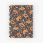 Art Nouveau Poppy Spiral Notebook Bloc note