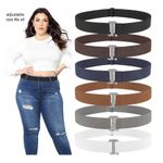product_image_name-Generic-Grande taille femmes Ceinture invisible extensible sans montrer avec sangle élastique et boucle plate pour jeans, pantalons, robes-1