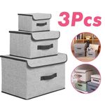 product_image_name-Generic-مجموعة من 3 صناديق تخزين قابلة للطي - منزل منظم بلا مجهود-2