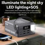 product_image_name-Konfulon-بنك طاقة سعة 100,000 مللي أمبير (370 واط-ساعة) – بطارية خارجية عالية السعة مع شحن سريع 22.5 واط، USB-C PD & DC، شاشة LED، مصباح يدوي ومقبض جلدي – مثالي للسفر والتخييم وحالات الطوارئ-7