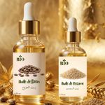 Bio Pack x2 Huile de ricin 50 ml et Huile de sesame 30 ml qualité premium