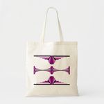 Tote Bag Art Deco elements in deep pink Unique, haute qualité