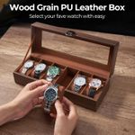 product_image_name-Generic-Boîte à Montres en bois à 6 Emplacements, Coffre à Montres avec Couvercle en Verre et Coussins Amovibles en Velours, Boite a Montre Homme, femme, Cadeau pour Anniversaire.-1