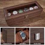 product_image_name-Generic-Boîte à Montres en bois à 6 Emplacements, Coffre à Montres avec Couvercle en Verre et Coussins Amovibles en Velours, Boite a Montre Homme, femme, Cadeau pour Anniversaire.-4