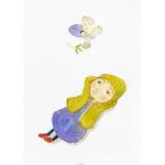 Flora and the butterfly  Poster Chambre Haute Qualité