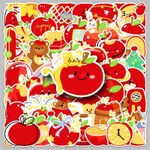 product_image_name-Generic-50 pièces stickers en forme de pomme aux fruits mignons Stickers en vinyle esthétique rouge autocol-3