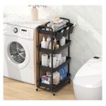 product_image_name-Generic-Étagère de rangement polyvalente en plastique à 3 niveaux avec roulettes et crochets latéraux-7