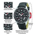 Aviator Aviator Chronographe Montre bracelet Watch Homme Traveller Collection avw1265g149 cuir noir