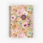 Burst into Bloom (mustard gold) Spiral Notebook Bloc note