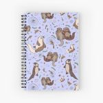 Otters in Purple Spiral Notebook Bloc note