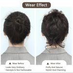 product_image_name-Generic-Chignon synthétique, Chignon en désordre, Pince à griffes, Morceau de cheveux bouclés ondulés, Extensions de queue de cheval, Scrunchie postiches pour les femmes-4