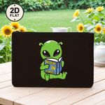 Organisateur de Maquillage et Voyage à Thème Alien - Design Mignon d'Alien Vert & Livre "Crois en Toi" avec Fermeture Éclair, Pochette Cosmétique pour Femmes, Ados, Filles - Cadeau Idéal pour Noël, Anniversaire, Halloween, Thanksgiving - Trousse Durable