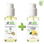 LY BIO PACK HUILE AIL 50ML - POMPE + HUILE CITRON 50ML - POMPE