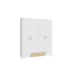 product_image_name-Kitea-Armoire Econobox 4 Portes - Beige / Blanc-1