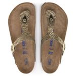 Birkenstock sandale Gizeh MF Shiny Python Mud Green - image 2