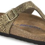 Birkenstock sandale Gizeh MF Shiny Python Mud Green - image 3