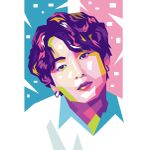 Jungkook bts pop art  Poster Chambre Haute Qualité