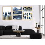 product_image_name-Generic-لوحة حائطية تتكون من ثلاثة أجزاء مع إطار من خشب الأرز الطبيعي-5