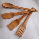 product_image_name-Generic-مجموعة أواني طهي من الخيزران الطبيعي، 5 قطع مع حامل - صديق للبيئة وقوي-3