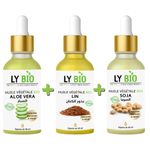 LY BIO PACK HUILE ALOE VERA 50ml - PIPETTE + HUILE LIN 50ML - PIPETTE + HUILE SOJA 50ML - PIPETTE