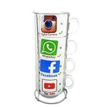 product_image_name-Generic-ensemble de 4 Tasses à Café + porte-gobelet métallique // Logo de facebook, youtube, whatsapp, instagram-3