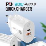 product_image_name-TENGOO-PD20W+QC3.0 Type Europe Chargeur rapide intelligent + Câble PD 20W-4
