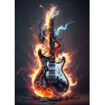 Guitar fire  Style 2 Poster Chambre Haute Qualité