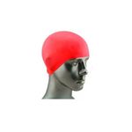 Bonnets de natation Bonnet de bain Élastique Silicone rouge
