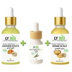 LY BIO PACK HUILE AMANDE DOUCE 50ML - PIPETTE + HUILE ESSENTIEL THYM 10ML + HUILE GERME DE BLE 50ML - PIPETTE