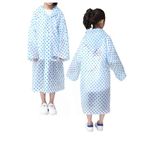 product_image_name-Generic-Imperméable / Poncho de pluie pour enfants à capuche longue en EVA à pois et à dessin animé , non jetable, transparent et élégant pour l'école et les activités de camping, bleu-2