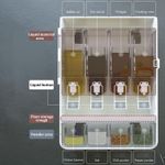 product_image_name-Generic-Distributeur mural multifonction pour huile et sauces – Rangement cuisine avec boîtes à épices-4