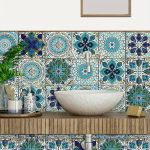 product_image_name-Generic-30pcs Autocollants Muraux Vinyle Auto-adhésifs Bohémiens - 10.16x10.16 cm Motif Géométrique Rétro à Coller et Décoller, Étanches pour Cuisine Salle de Bain Chambre, Installation Facile Sans Outils Nécessaires, Autocollants Décoratifs Murales   Art Mural-5