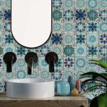 product_image_name-Generic-30pcs Autocollants Muraux Vinyle Auto-adhésifs Bohémiens - 10.16x10.16 cm Motif Géométrique Rétro à Coller et Décoller, Étanches pour Cuisine Salle de Bain Chambre, Installation Facile Sans Outils Nécessaires, Autocollants Décoratifs Murales   Art Mural-8