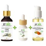 LY BIO PACK HUILE CADE 50ML - PIPETTE + HUILE ESSENTIEL THYM 10ML + HUILE FIGUE DE BARBARIE 50ML - POMPE