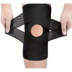 product_image_name-Generic-Genouillère, idéale pour le sport en été, fine et en maille, 1 pièce, unisexe, facile à porter, respirante et offrant une grande liberté de mouvement, maintien optimal, pour la santé et l'exercice-3